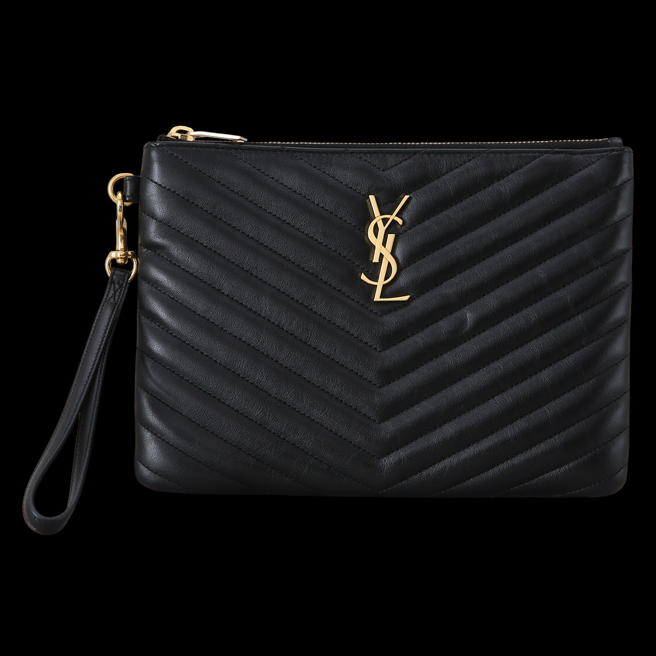 Yves Saint Laurent(USED)생로랑 379039 모노그램 쉐브론 파우치